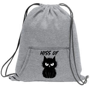 Black Cat Hiss Off For Men Women Meow Cat Gifts Sweatshirt Cinch Pack Bag