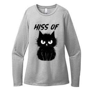 Black Cat Hiss Off For Men Women Meow Cat Gifts Womens CVC Long Sleeve Shirt