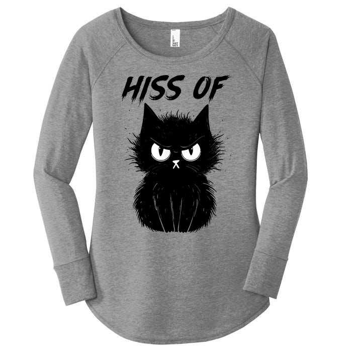 Black Cat Hiss Off For Men Women Meow Cat Gifts Women's Perfect Tri Tunic Long Sleeve Shirt