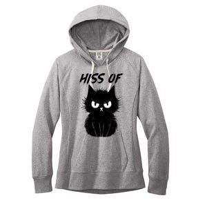 Black Cat Hiss Off For Men Women Meow Cat Gifts Women's Fleece Hoodie