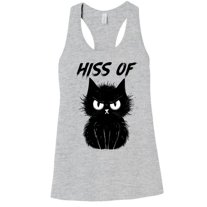 Black Cat Hiss Off For Men Women Meow Cat Gifts Women's Racerback Tank