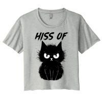 Black Cat Hiss Off For Men Women Meow Cat Gifts Women's Crop Top Tee