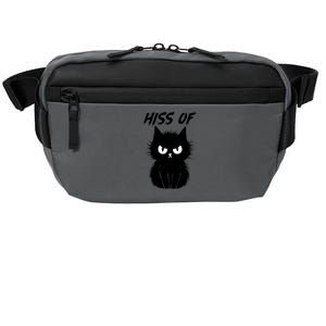 Black Cat Hiss Off For Men Women Meow Cat Gifts Crossbody Pack