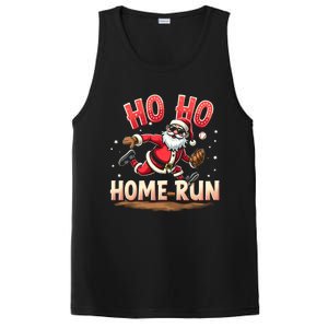 Baseball Christmas Ho Ho Home Run Santa Playing Baseball Gift PosiCharge Competitor Tank