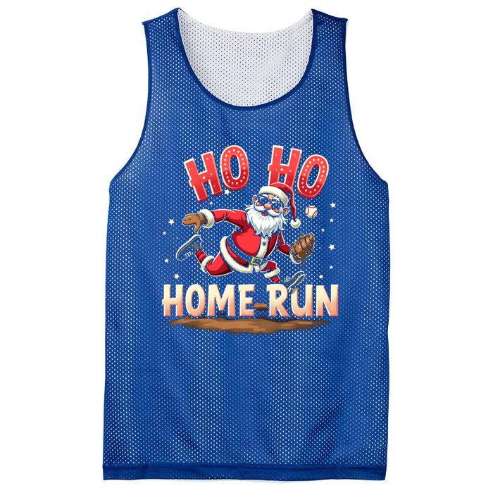 Baseball Christmas Ho Ho Home Run Santa Playing Baseball Gift Mesh Reversible Basketball Jersey Tank