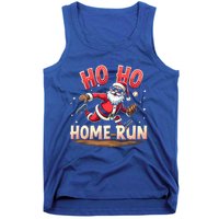 Baseball Christmas Ho Ho Home Run Santa Playing Baseball Gift Tank Top