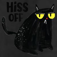 Black Cat Hiss Off Meow Cat Gifts Adult Drive Performance Visor