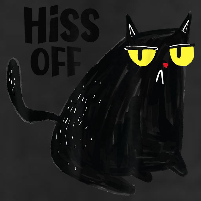 Black Cat Hiss Off Meow Cat Gifts Adult Drive Performance Visor
