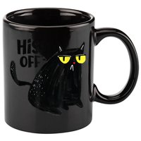 Black Cat Hiss Off Meow Cat Gifts 11oz C Handle Ceramic Mug