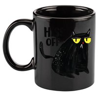 Black Cat Hiss Off Meow Cat Gifts 11oz C Handle Ceramic Mug