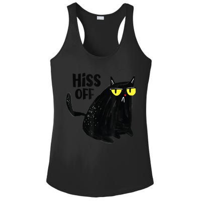 Black Cat Hiss Off Meow Cat Gifts Ladies PosiCharge Competitor Racerback Tank