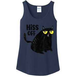 Black Cat Hiss Off Meow Cat Gifts Ladies Essential Tank