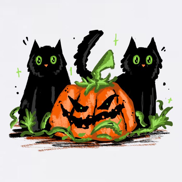 Black Cat Halloween Cute Pumpkin Mug