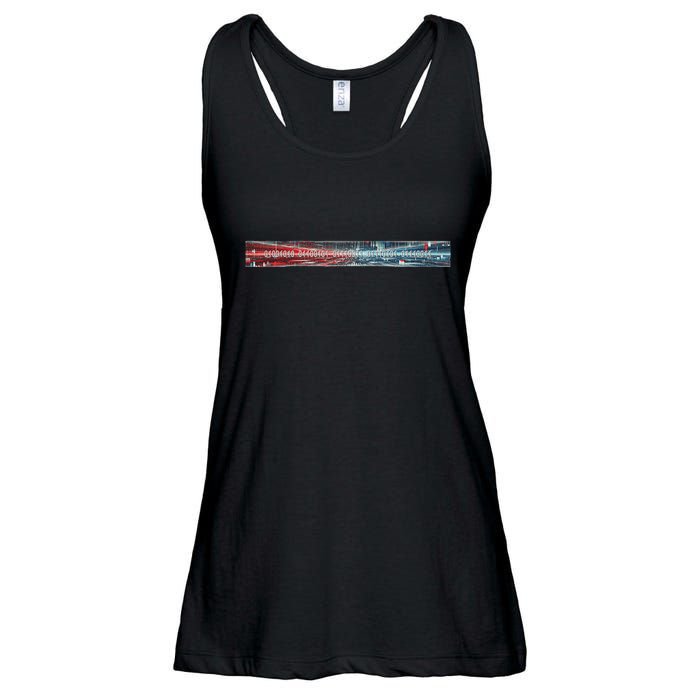 Binary Code Hidden Message Ladies Essential Flowy Tank