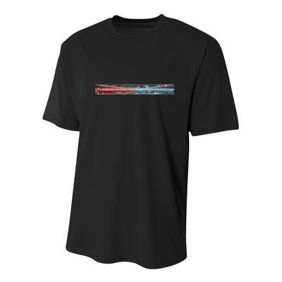 Binary Code Hidden Message Youth Performance Sprint T-Shirt
