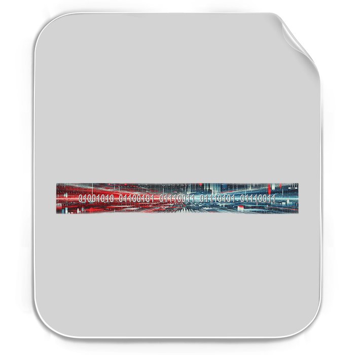 Binary Code Hidden Message Permanent Decal Sticker