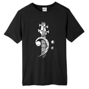 Bass Cleff Headstock Bass Guitar Tall Fusion ChromaSoft Performance T-Shirt