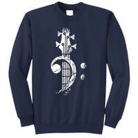 Bass Cleff Headstock Bass Guitar Sweatshirt