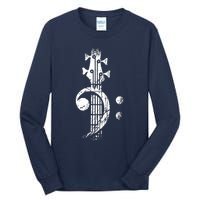 Bass Cleff Headstock Bass Guitar Tall Long Sleeve T-Shirt