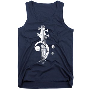 Bass Cleff Headstock Bass Guitar Tank Top