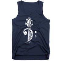 Bass Cleff Headstock Bass Guitar Tank Top