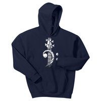 Bass Cleff Headstock Bass Guitar Kids Hoodie