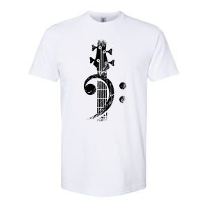 Bass Cleff Headstock Bass Guitar Softstyle CVC T-Shirt