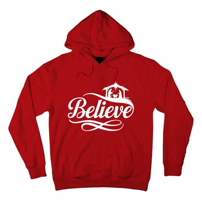 Believe Christmas Holiday Jesus Faith Xmas Holiday Tall Hoodie