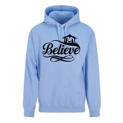 Believe Christmas Holiday Jesus Faith Xmas Holiday Unisex Surf Hoodie