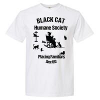 Black Cat Humane Society Funny Witch Halloween Garment-Dyed Heavyweight T-Shirt