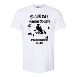 Black Cat Humane Society Funny Witch Halloween Softstyle CVC T-Shirt