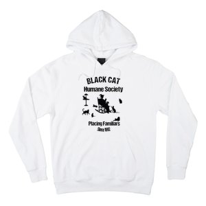 Black Cat Humane Society Funny Witch Halloween Hoodie