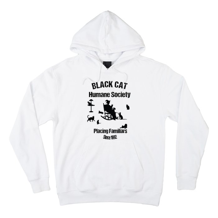 Black Cat Humane Society Funny Witch Halloween Hoodie