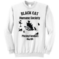 Black Cat Humane Society Funny Witch Halloween Sweatshirt