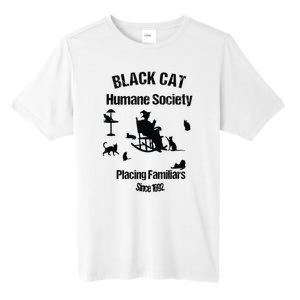 Black Cat Humane Society Funny Witch Halloween Tall Fusion ChromaSoft Performance T-Shirt