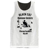 Black Cat Humane Society Funny Witch Halloween Mesh Reversible Basketball Jersey Tank