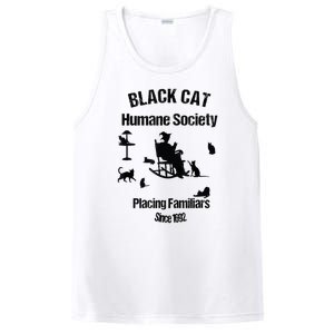 Black Cat Humane Society Funny Witch Halloween PosiCharge Competitor Tank