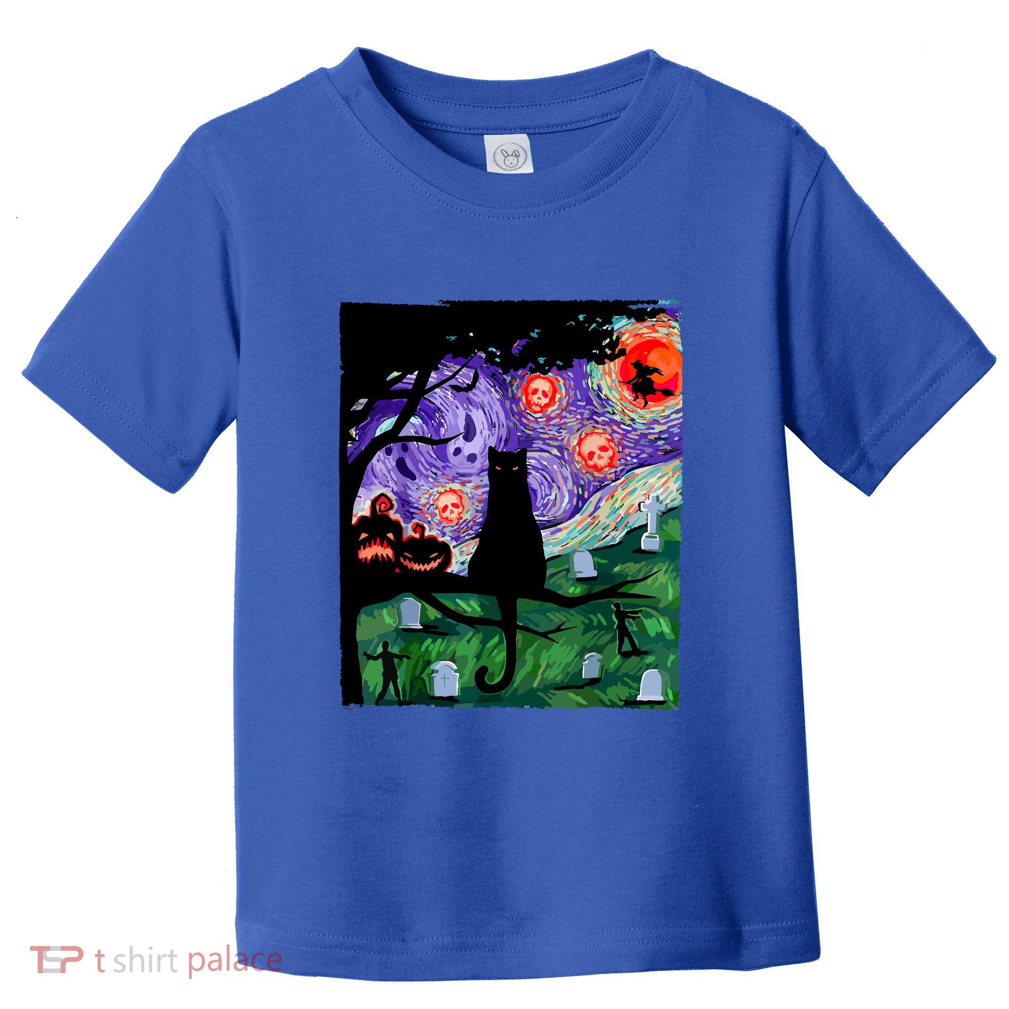 Black Cat Halloween Scary Night Cat Pumpkin Art Gift Toddler T-Shirt