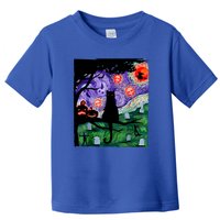 Black Cat Halloween Scary Night Cat Pumpkin Art Gift Toddler T-Shirt