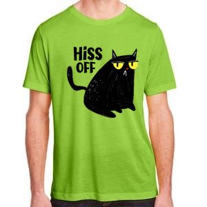 Black Cat Hiss Off For Men Women Meow Cat Gifts Adult ChromaSoft Performance T-Shirt