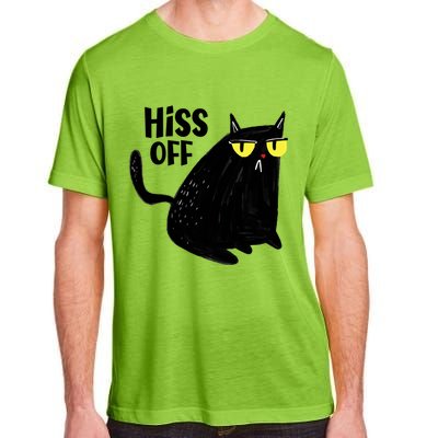 Black Cat Hiss Off For Men Women Meow Cat Gifts Adult ChromaSoft Performance T-Shirt