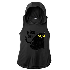 Black Cat Hiss Off For Men Women Meow Cat Gifts Ladies PosiCharge Tri-Blend Wicking Draft Hoodie Tank