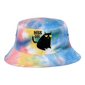 Black Cat Hiss Off For Men Women Meow Cat Gifts Tie Dye Newport Bucket Hat