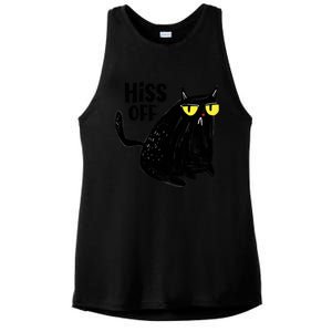 Black Cat Hiss Off For Men Women Meow Cat Gifts Ladies PosiCharge Tri-Blend Wicking Tank