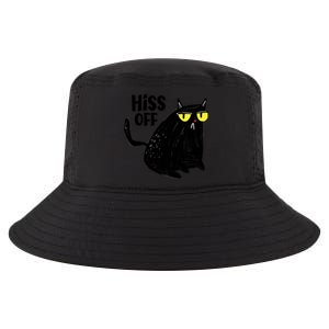 Black Cat Hiss Off For Men Women Meow Cat Gifts Cool Comfort Performance Bucket Hat