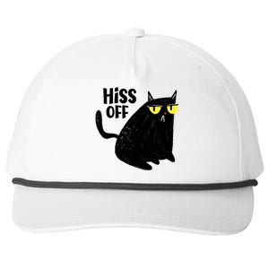 Black Cat Hiss Off For Men Women Meow Cat Gifts Snapback Five-Panel Rope Hat