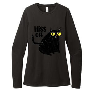 Black Cat Hiss Off For Men Women Meow Cat Gifts Womens CVC Long Sleeve Shirt