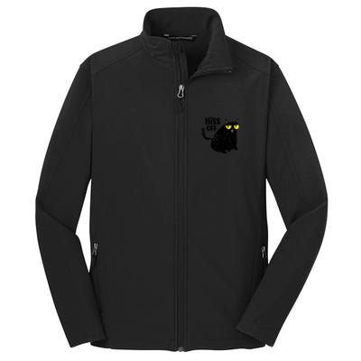 Black Cat Hiss Off For Men Women Meow Cat Gifts Core Soft Shell Jacket