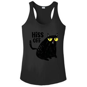 Black Cat Hiss Off For Men Women Meow Cat Gifts Ladies PosiCharge Competitor Racerback Tank