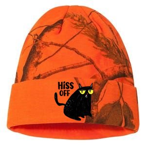 Black Cat Hiss Off For Men Women Meow Cat Gifts Kati Licensed 12" Camo Beanie